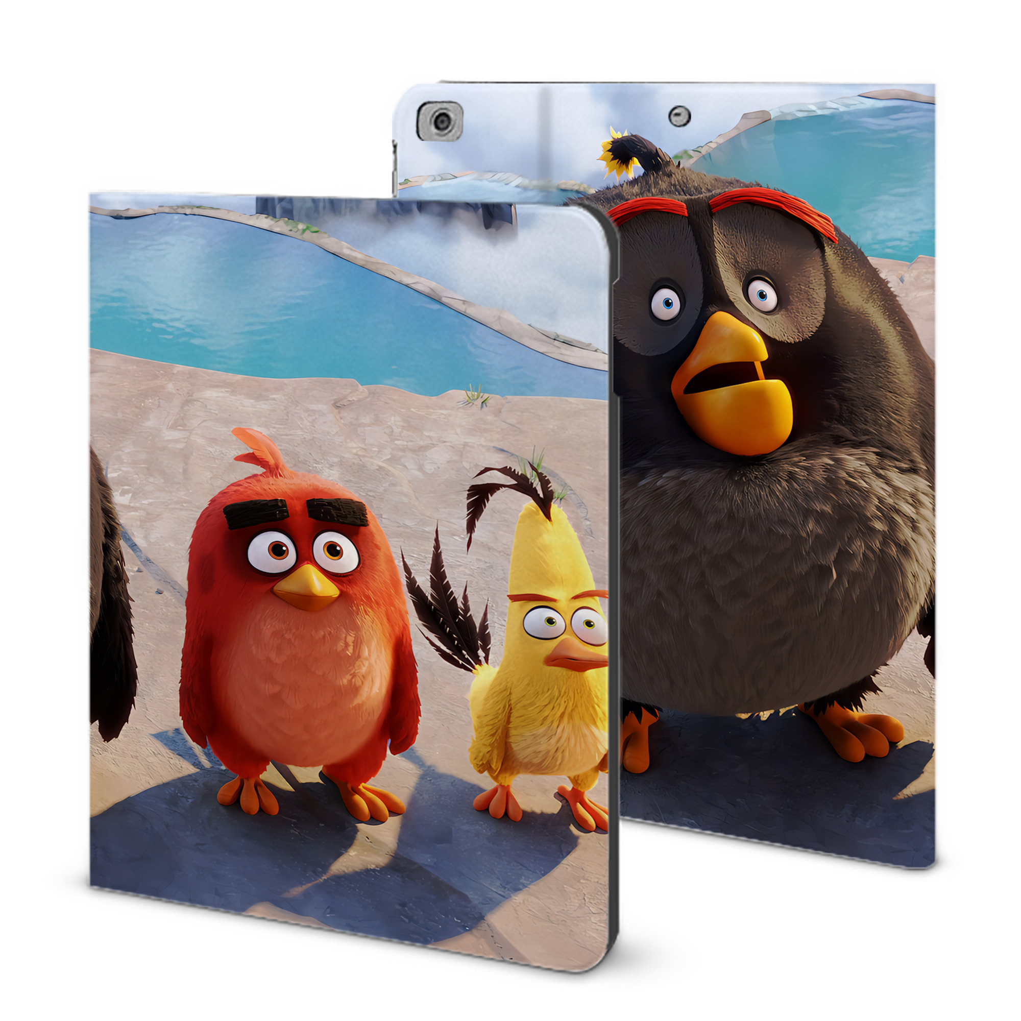 （画像用） Angry Birds アングリーバード IPad ケース ブック型 PUレザー TPU 耐衝撃 軽量 薄型 ペン収納なし 全面保護 IPad 各モデル対応
